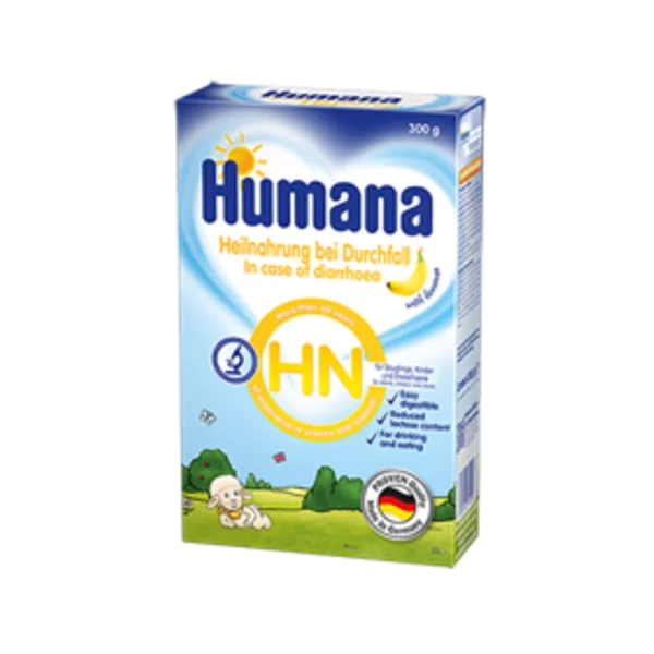 Humana HN Pulver 300 g – Spezialnahrung bei Durchfall für Säuglinge und Kinder, leicht verdaulich, glutenfrei, mit Bananen und GOS-Ballaststoffen