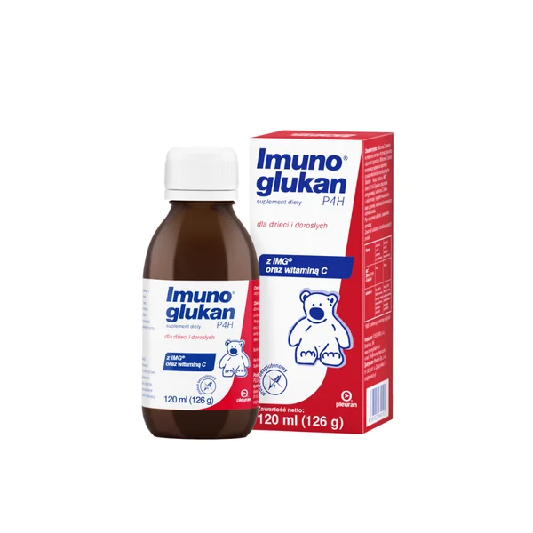 Imunoglukan P4H Sirup, Nahrungsergänzungsmittel mit Vitamin C und Beta-Glukan zur Unterstützung des Immunsystems für Kinder und Erwachsene