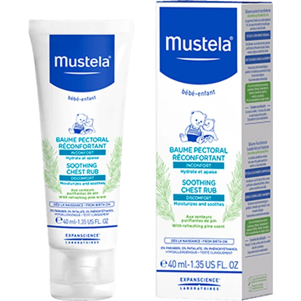 Mustela Bebe Enfant beruhigender Balsam zur Brustmassage für Babys, 40 ml Tube