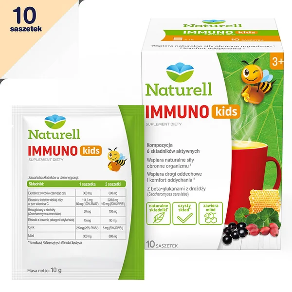 Naturell Immuno Kids – Immunstärkung für Kinder mit Holunder, Zink, Vitamin C und Pelargonium