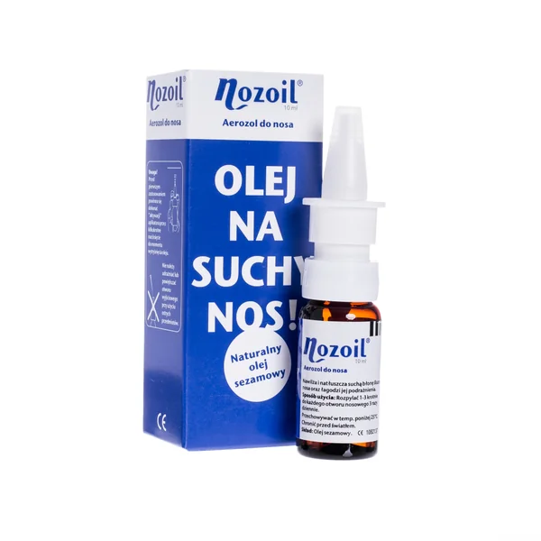 Nozoil Nasenspray mit natürlichem Sesamöl zur Befeuchtung der Nasenschleimhaut bei trockener Nase, 10 ml Flasche