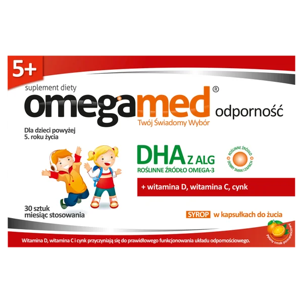 Omegamed Immunität 5+ Kautabletten mit DHA, Vitamin C und D – Unterstützt das Immunsystem von Kindern mit wertvollen Nährstoffen