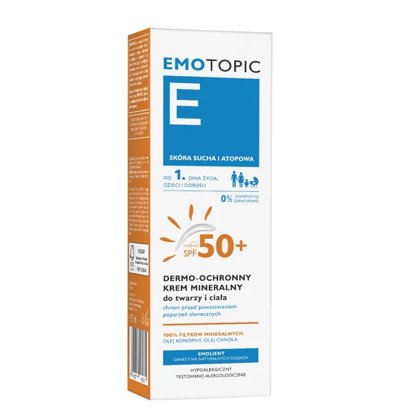 Pharmaceris Emotopic mineralische Sonnencreme SPF 50 für empfindliche Haut von Babys, Kindern und Erwachsenen