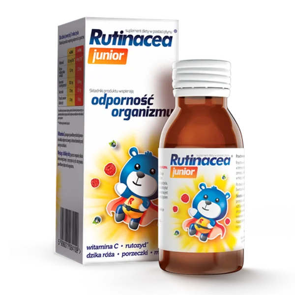 Rutinacea Junior Sirup für Kinder – Vitamin C, Rutin und Hagebuttenextrakt zur Stärkung des Immunsystems in einer praktischen Sirupform