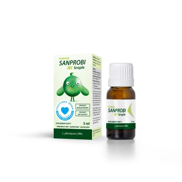 Sanprobi IBS Probiotische Tropfen für die Unterstützung der Darmflora, besonders während einer Antibiotikabehandlung. Geeignet für Kinder und Erwachsene