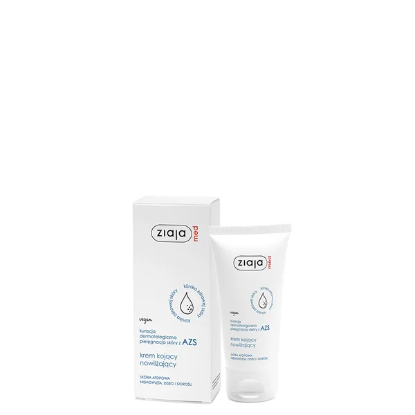 Ziaja Med AZS beruhigende und feuchtigkeitsspendende Creme 50 ml für atopische, trockene und juckende Haut – vegan und dermatologisch getestet