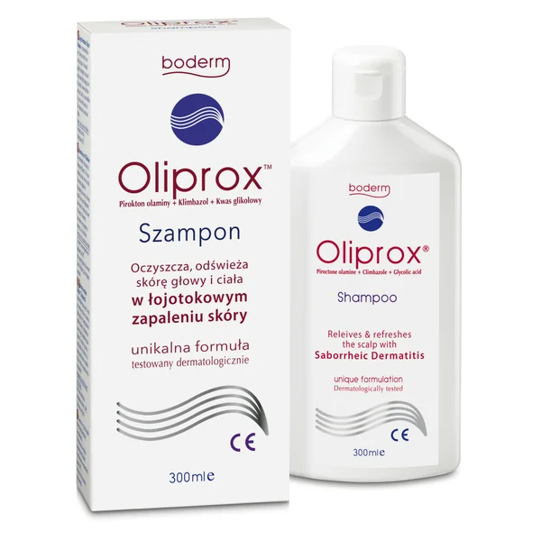Oliprox Shampoo 300 ml Flasche zur Behandlung von seborrhoischer Dermatitis und Schuppen