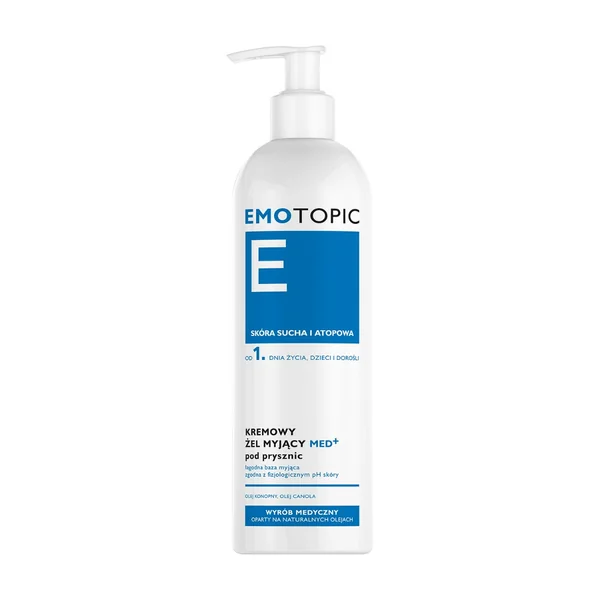 Emotopic MED+ cremiges Duschgel 400 ml – sanfte Reinigung und intensive Feuchtigkeit für empfindliche Haut