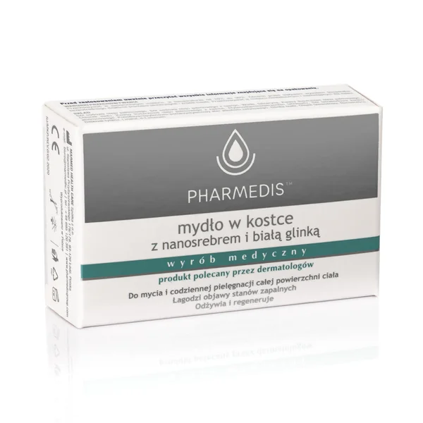 Pharmedis Seife mit kolloidalem Silber und weißer Tonerde, 100 g – antibakterielle und pflegende Seife für empfindliche Haut