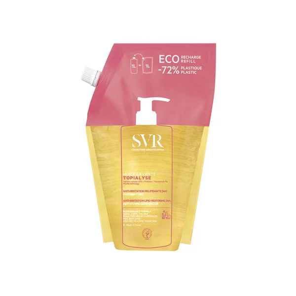 SVR Topialyse Huile Lavante Refill 1L – rückfettendes Bade- und Duschöl für empfindliche, trockene Haut bei Kindern und Erwachsenen