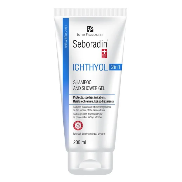 Seboradin Ichthyol Anti-Schuppen Shampoo und Gel 2in1 Flasche 200 ml für empfindliche und atopische Haut