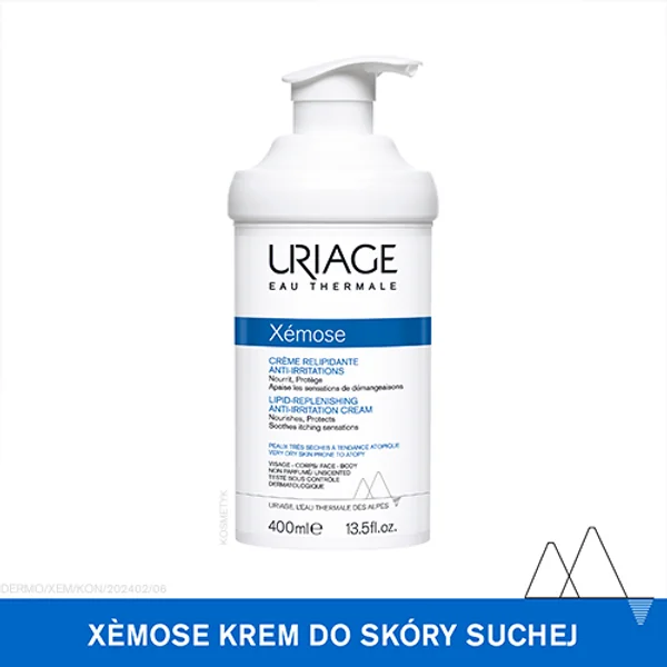 Uriage Xémose Creme für sehr trockene Haut 400 ml – beruhigende Pflege bei Neurodermitis