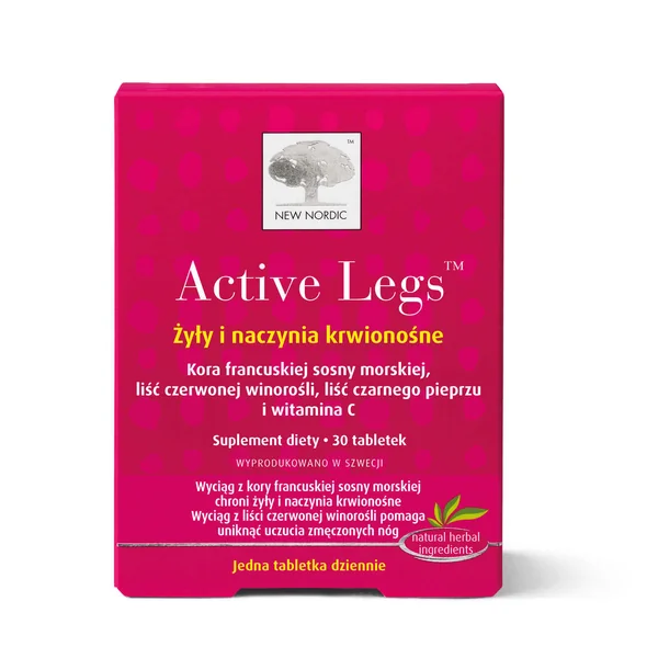 Active Legs Nahrungsergänzung für gesunde Venen und müde Beine, 30 Tabletten.