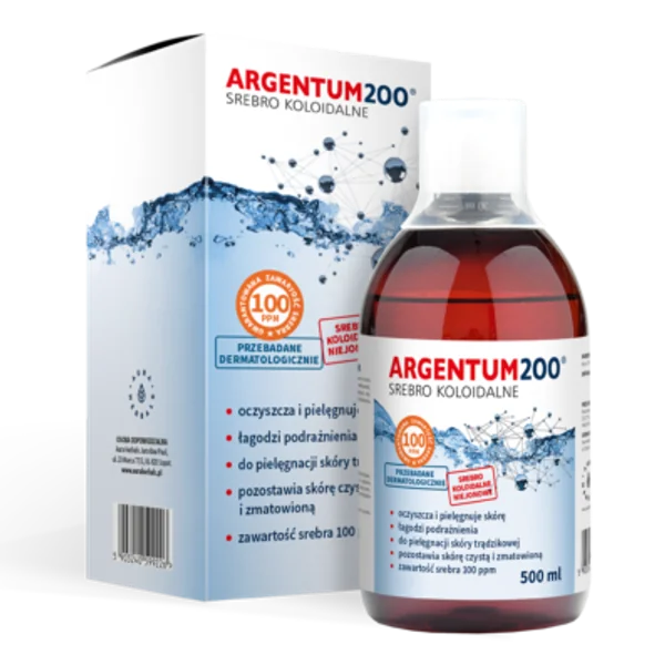 Argentum 200 kolloidales Silber Tonikum 100 ppm Flasche 500 ml für empfindliche und fettige Haut