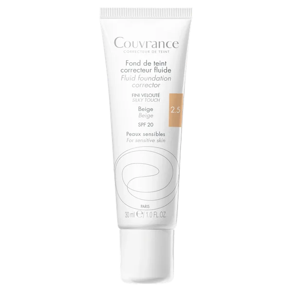 Avène Couvrance korrigierendes Fluid Beige – getöntes Pflegefluid mit LSF 20, 30 ml