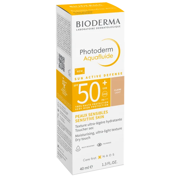 Bioderma Photoderm Aquafluide ultraleichtes Sonnenfluid SPF 50+ für normale Haut, hell, 40 ml