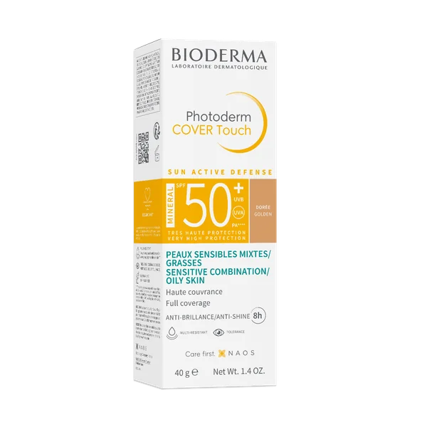 BIODERMA Photoderm Cover Touch Mineral SPF 50+ dunkel 40 ml getöntes Mineral Make-up mit Sonnenschutz für empfindliche Haut
