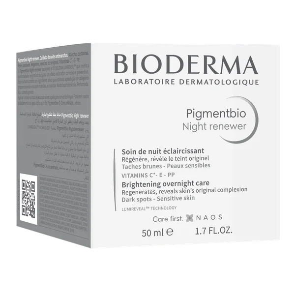 Bioderma Pigmentbio Night Renewer aufhellende Nachtcreme 50 ml zur Reduzierung von Pigmentflecken