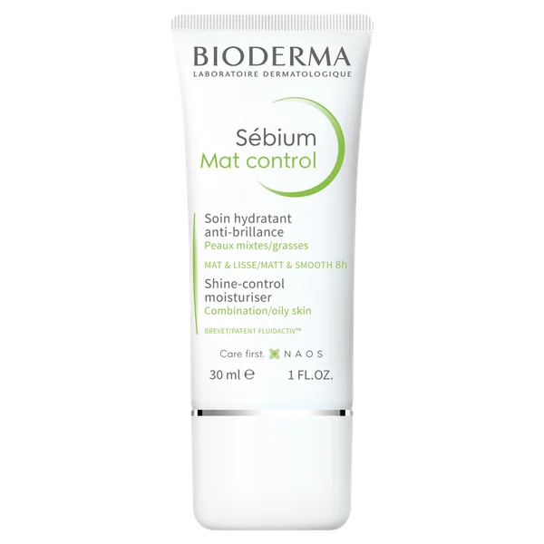 Bioderma Sébium Mat mattierendes Creme-Gel für Mischhaut und fettige Haut, reguliert Sebum, spendet Feuchtigkeit, verfeinert Poren