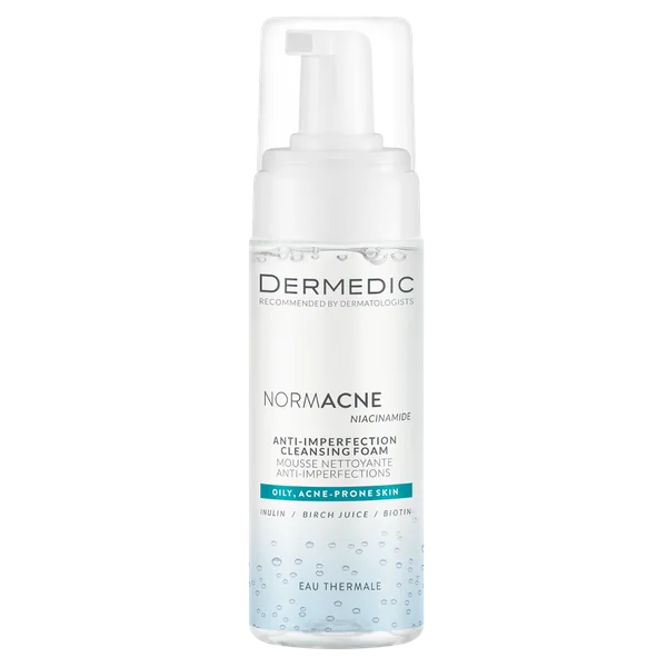 Dermedic Normacne Reinigungsschaum gegen Unreinheiten 170 ml für Mischhaut und fettige Haut mit Akne