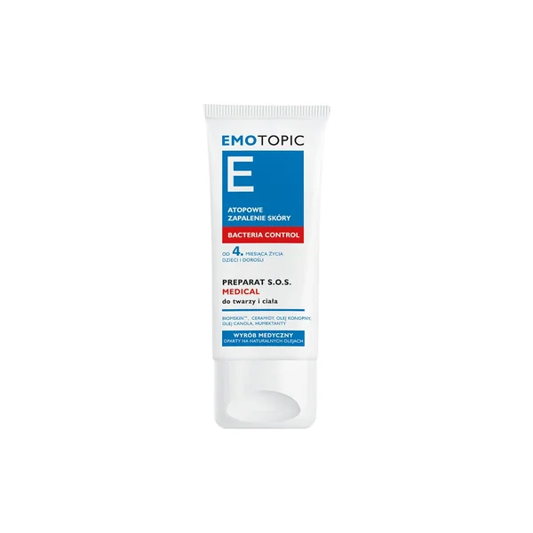 Emotopic Bacteria Control Medical S.O.S. Creme für Gesicht und Körper, 30 ml, zur Pflege bei atopischer Dermatitis