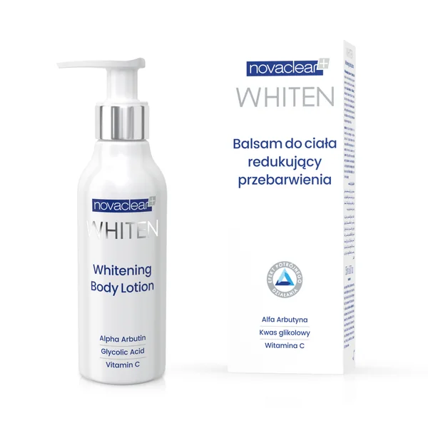 Equalan Novaclear Whiten aufhellende Körperlotion mit 3 % Glykolsäure, 150 ml – gegen Pigmentflecken und für geschmeidige Haut.
