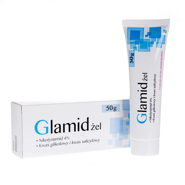 Glamid Akne-Gel 50 g – Gel mit Niacinamid, Salicylsäure und Glykolsäure zur Bekämpfung von Pickeln und Unreinheiten
