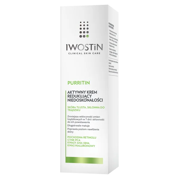 Iwostin Purritin Aktive Creme 40 ml zur Reduzierung von Hautunreinheiten und Pickeln