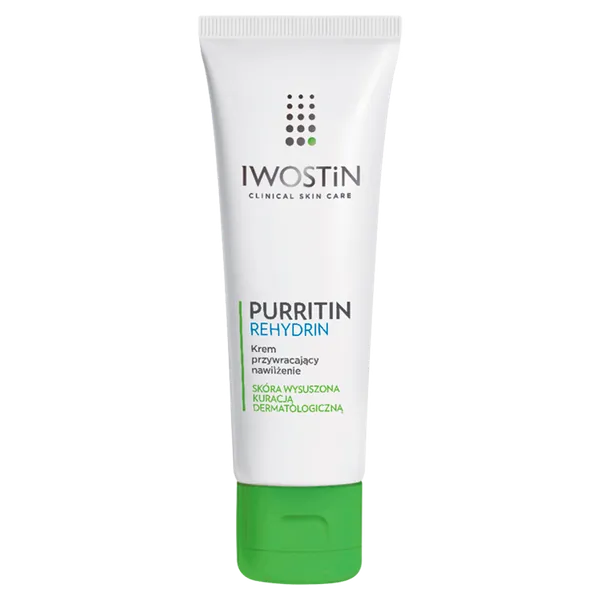 Iwostin Purritin Rehydrin Feuchtigkeitscreme für empfindliche und zu Akne neigende Haut – Gesichtspflege und Regeneration