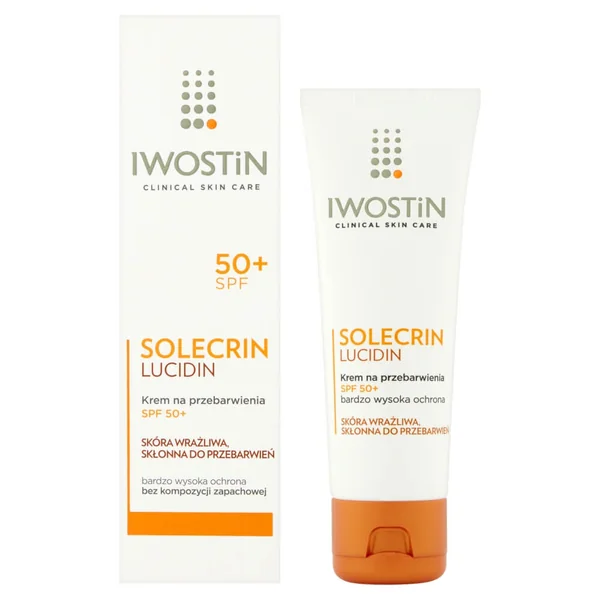 Iwostin Solecrin Lucidin SPF 50+ Creme für empfindliche Haut und zur Bekämpfung von Pigmentflecken bei Sonnenexposition