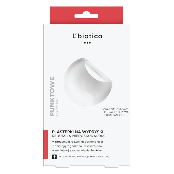 L'Biotica Akne-Patches 36 Stück – punktuelle Pflaster gegen Pickel, reduzieren Entzündungen und glätten die Haut.