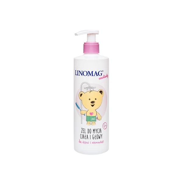 Linomag Dusch- und Shampoo-Gel 400 ml – sanfte Reinigung für Körper und Kopf, pflegt empfindliche Babyhaut, seifenfrei und hypoallergen.