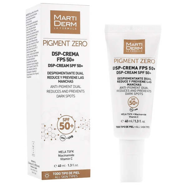 MartiDerm Pigment Zero DSP-Cream SPF 50+ – Gesichtscreme gegen Pigmentflecken mit Sonnenschutz und Niacinamid
