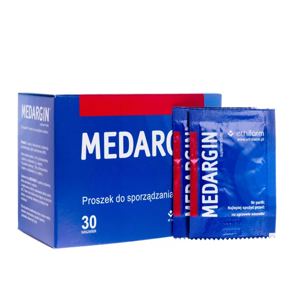 Medargin Pulver 30 Beutel, L-Arginin Nahrungsergänzung zur Unterstützung von Herz-Kreislauf-System und Durchblutung