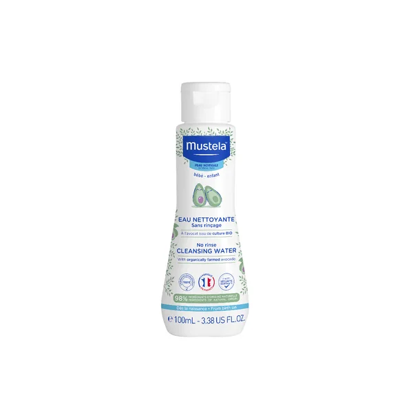 Mustela Bebe Enfant sanftes Reinigungwasser 100 ml – reinigt Gesicht und Windelbereich, pflegt empfindliche Babyhaut, vegan, ohne Abspülen.Mustela Bebe Enfant sanftes Reinigungwasser 100 ml – reinigt Gesicht und Windelbereich, pflegt empfindliche Babyhaut, vegan, ohne Abspülen.