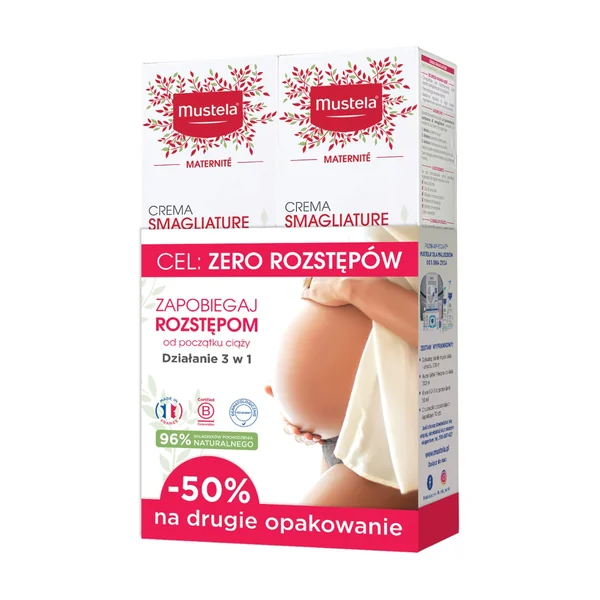 Mustela Maternité Creme gegen Dehnungsstreifen in der Schwangerschaft – Duo-Packung 2x250ml