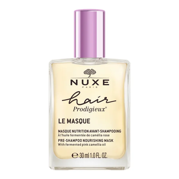 NUXE Hair Prodigieux® Set Maske, 30 ml + Shampoo, 50 ml + Conditioner, 30 ml + Kosmetiktasche1 NUXE Hair Prodigieux Set mit Haarmaske 30 ml, Shampoo 50 ml, Conditioner 30 ml und Kosmetiktasche