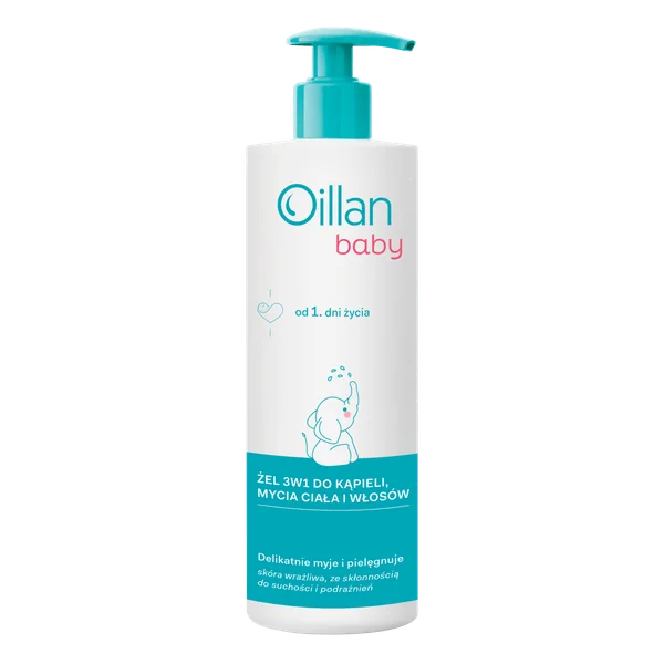 Oillan Baby 3in1 Gel 400ml für Bad, Körper und Haare – sanftes Pflegegel für Babys