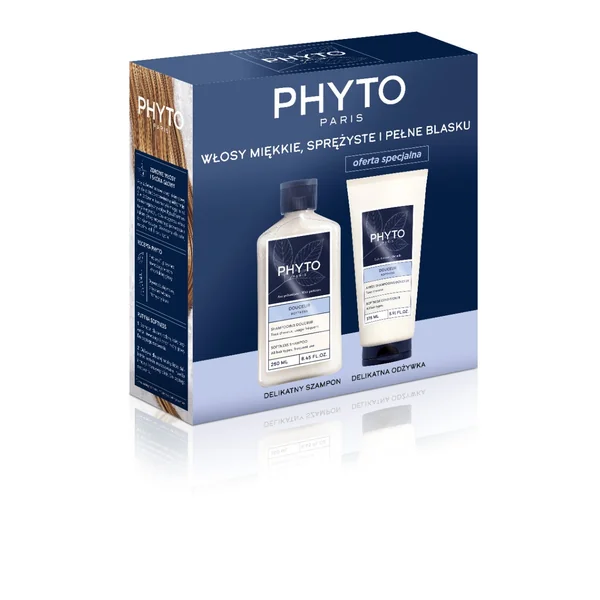 PHYTO Softness Set mit Shampoo 200 ml und Conditioner 175 ml für alle Haartypen, vegan, sulfatfrei, natürliche Haarpflege