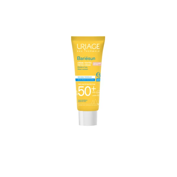Uriage Bariésun Getönte Sonnencreme SPF 50+ in hellbeige für Gesicht, schützt vor UVA/UVB und gleicht den Hautton aus