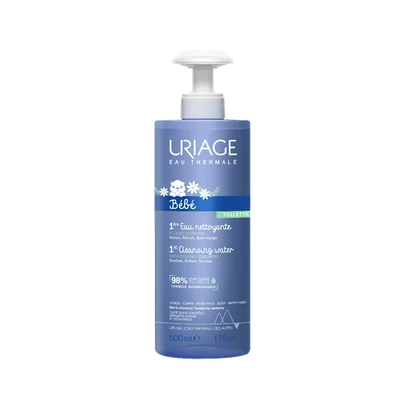 Uriage Bébé Reinigungswasser 500 ml – sanfte Reinigung ohne Seife für empfindliche Babyhaut