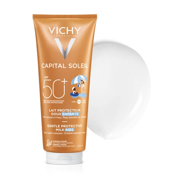 Vichy Capital Soleil Sonnenschutzlotion für Kinder SPF50+, 300 ml – hoher UV-Schutz für empfindliche Kinderhaut