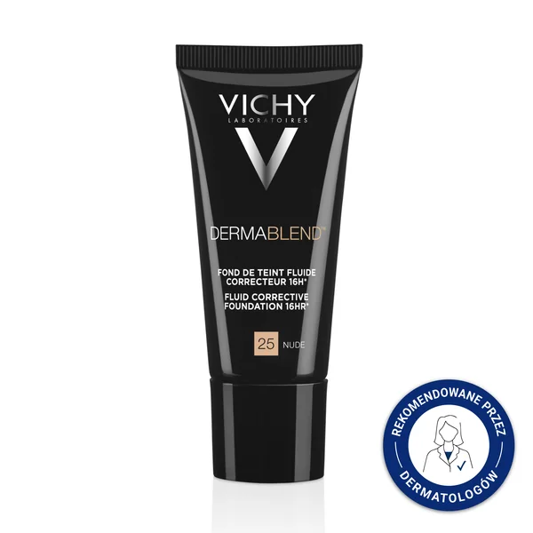Vichy Dermablend 25 Nude 30 ml – langanhaltendes Korrekturfluid für perfekte Abdeckung von Unreinheiten und makelloses Hautbild