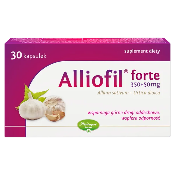 Alliofil Forte 30 Kapseln – Nahrungsergänzung mit Knoblauch und Brennnessel zur Unterstützung des Immunsystems