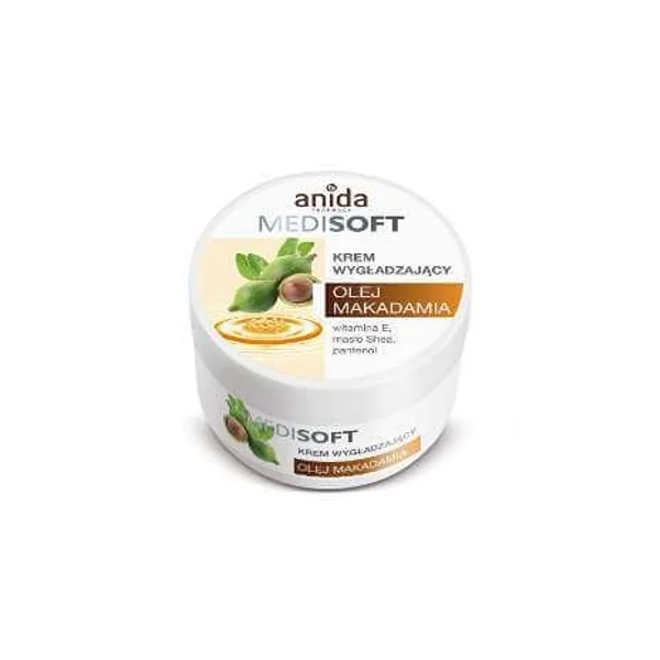 Anida Medi Soft glättende Creme mit Macadamiaöl, 100 ml, spendet intensive Feuchtigkeit, glättet trockene und strapazierte Haut und schützt vor Umwelteinflüssen