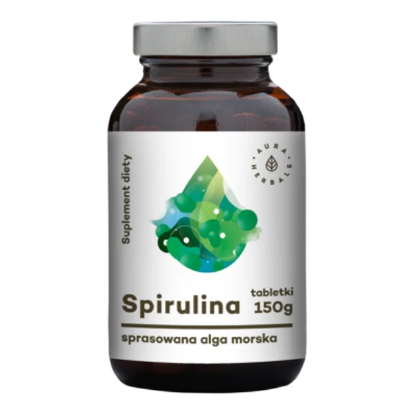 Aura Herbals Spirulina 600 Tabletten – natürliche Spirulina zur Unterstützung von Immunsystem, Vitalität und Blutzuckerspiegel