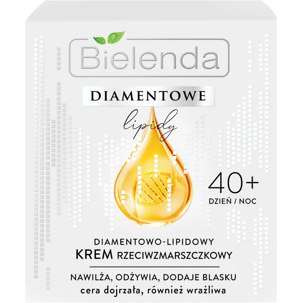 Bielenda Diamant-Lipide Anti-Falten-Lipidcreme 40+ in 50 ml Tube für intensive Tages- und Nachtpflege reifer Haut.