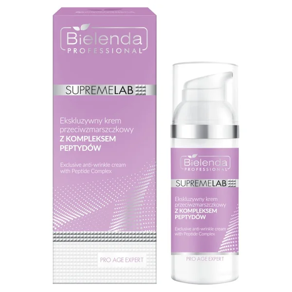 Bielenda Professional SupremeLab Anti-Falten-Creme mit Peptid-Komplex 50 ml für glatte und straffe Haut
