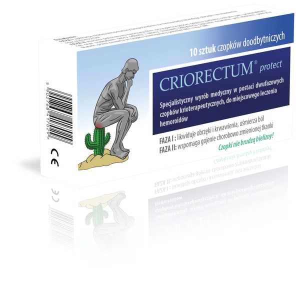 CRIORECTUM® protect Kryotherapie-Zäpfchen 10 Stück zur lokalen Kühlung und Schleimhautpflege bei Hämorrhoiden und Analfissuren