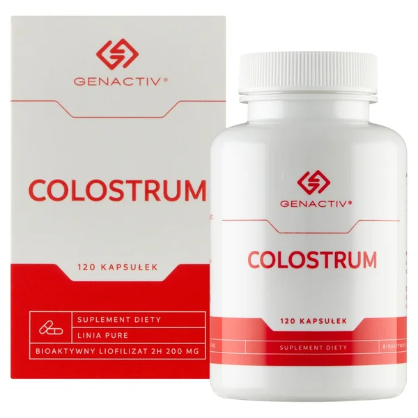 Colostrum Genactiv, 120 Kapseln – Nahrungsergänzung mit bioaktivem Rinderkolostrum zur Stärkung des Immunsystems